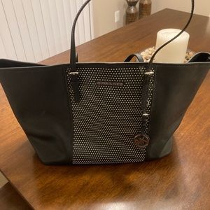 Michael Kors black studded tote
